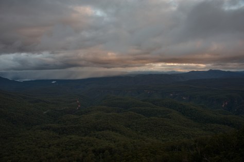 Rain over Lake Burragorang