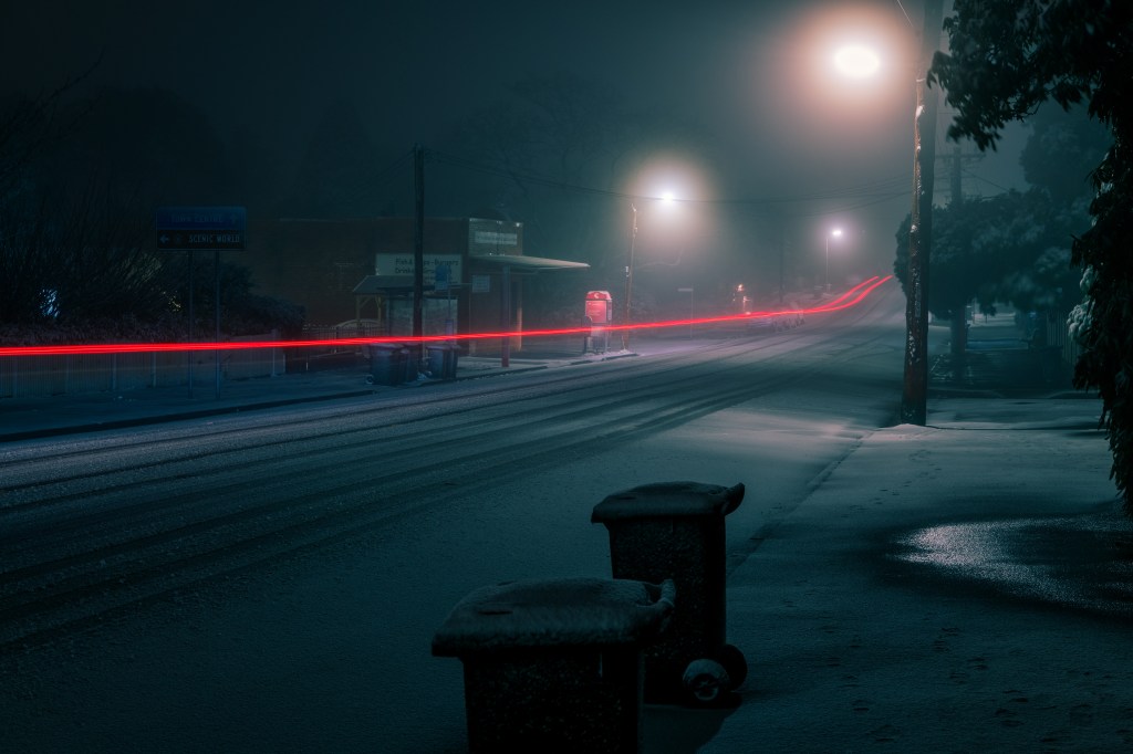 Snow in Katoomba, Blue Mountains, August 2022